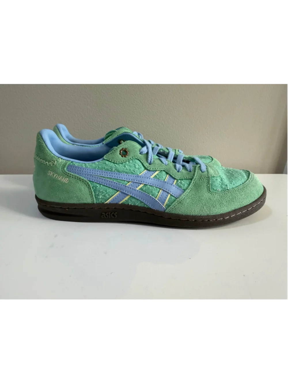 ASICS Skyhand OG Peppermint Stone Wash Sneakers NWT Men’s 8.5 Retro Suede